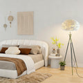 Nordic Feather Floor Lamp, LED 3-Color Dimmable Remote Ambient Light