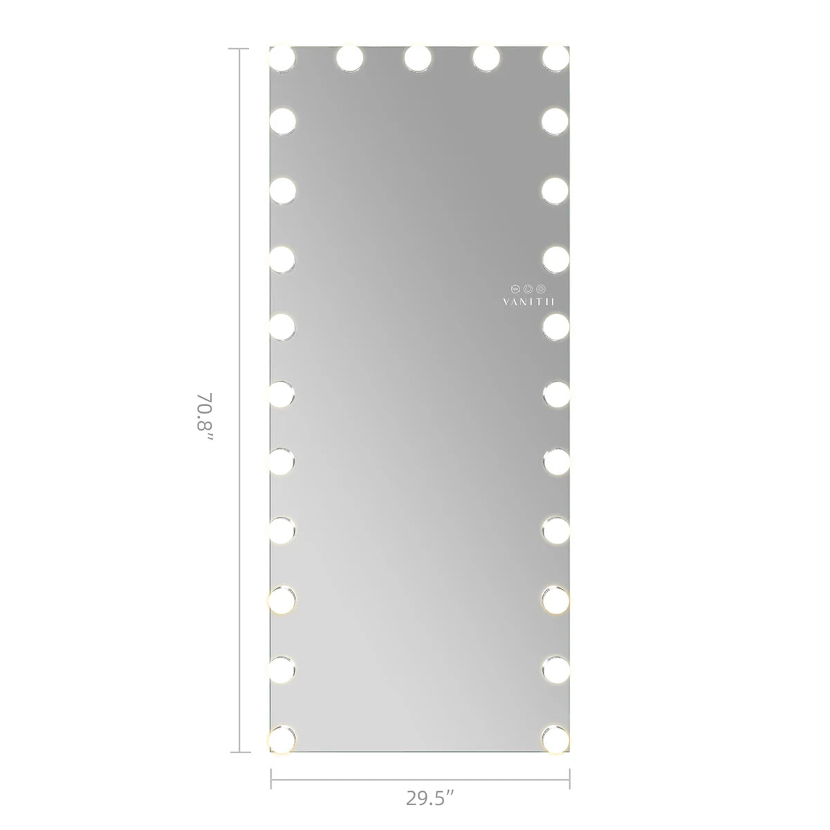 VANITII Hollywood Vanity Mirror - Full Length Vanity Mirror with RGB Lighting
