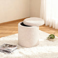 VANITII Lambswool Storage Stool